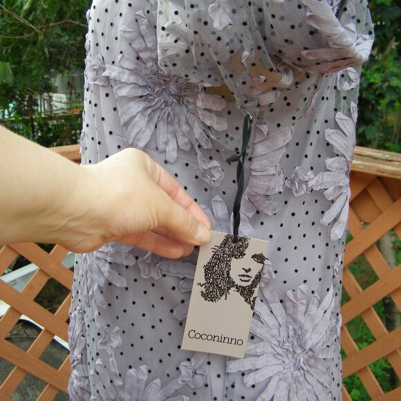 NWT sz XL 10-12 Polka Dot Floral blouse - Picture 10 of 13